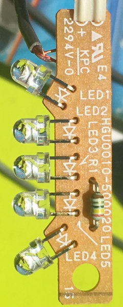 These are photodiodes from the sensor bar, they look like LEDs